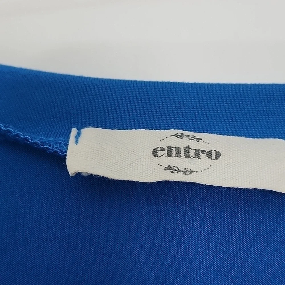 Entro short sleeve Peplum Top Blue size 1X - Picture 8 of 12